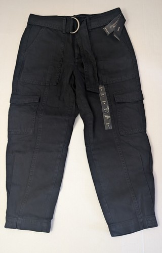 Pantalón cargo Banana Republic negro utilitario para mujer talla 4 pequeño - Imagen 10 de 10
