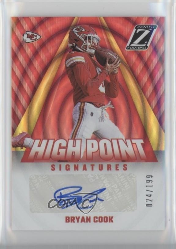 2023 Panini Zenith High Point Signatures 24/199 Bryan Cook #HP-BCK Auto 6o3