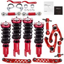 4x Coilovers Shocks 8x Control Arms Camber Toe Kit For Honda Civic 96-00 4x Coilovers Shocks 8x Control Arms Camber Toe Kit For Honda Civic 96-00