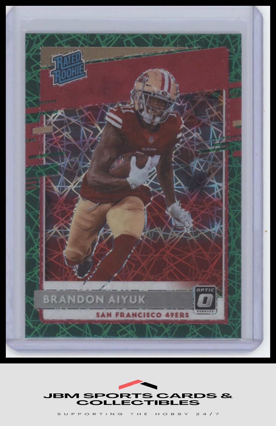 2020 Donruss Optic #169 Brandon Aiyuk Green Velocity