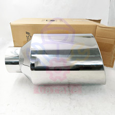 4 Inlet 8 Outlet 15 Long Stainless Steel Rolled Edge Diesel Exhaust Tip