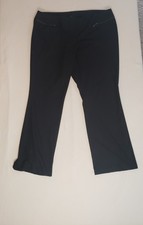 Worthington Women  s Black Solid Dress Pants Flat Front Modern Fit Plus Zip