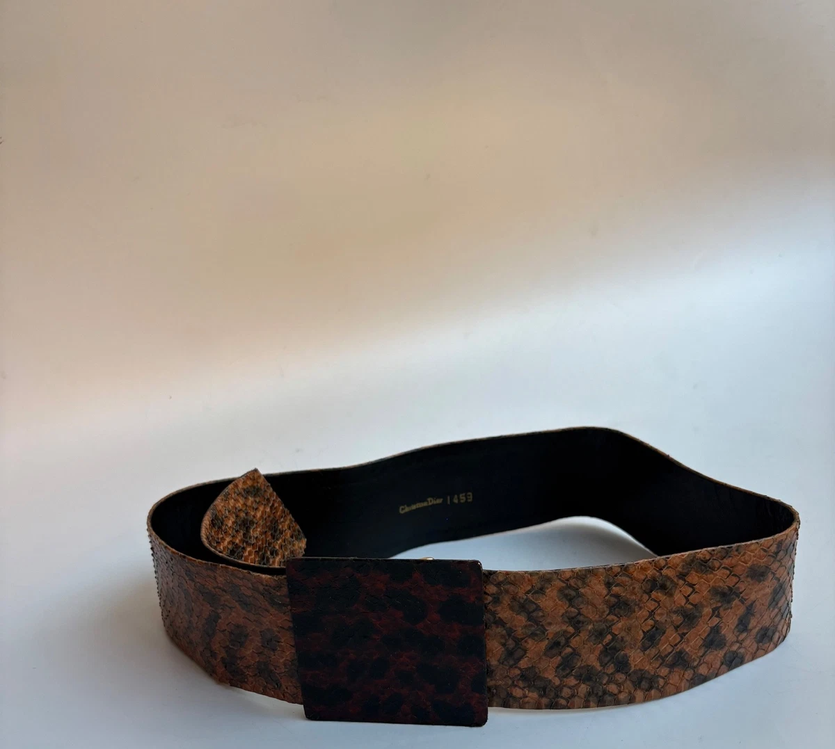 Christian Dior Women’s Wide Belt Elastic W/ Saddle Leather Zig Zag Sz ML 1980s Dior Leather Wide Belts for Women for sale | eBay main image 3