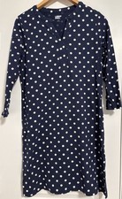 Lands End Women's Cotton Jersey V-Neck 3/4 Sleeve Swim Cover-up Dress Small 6-8