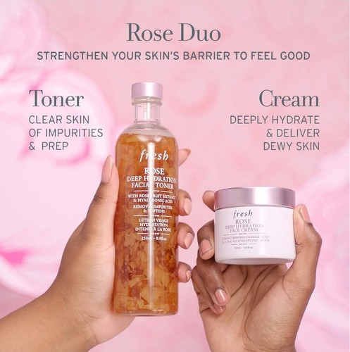 Crema viso idratazione profonda rosa fresca e acido ialuronico 1,6 fl oz full-size - Foto 6 di 6