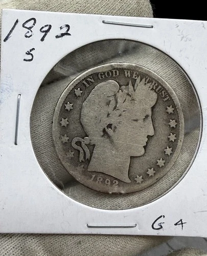 1892-S Barber Half Dollar — photo from the most recent tracked eBay sale