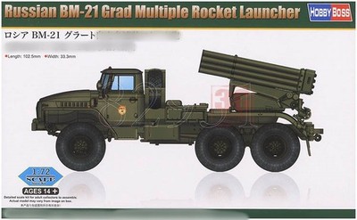 HOBBYBOSS 82931 1/72 RUSSIAN BM-21 GRAD MULTIPLE ROCKET LAUNCHER Model Kit