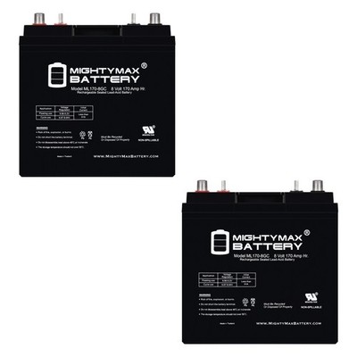 Mighty Max 8V, 170Ah, AGM, Battery Replaces Electric Saddle Stackers - 2 Pack