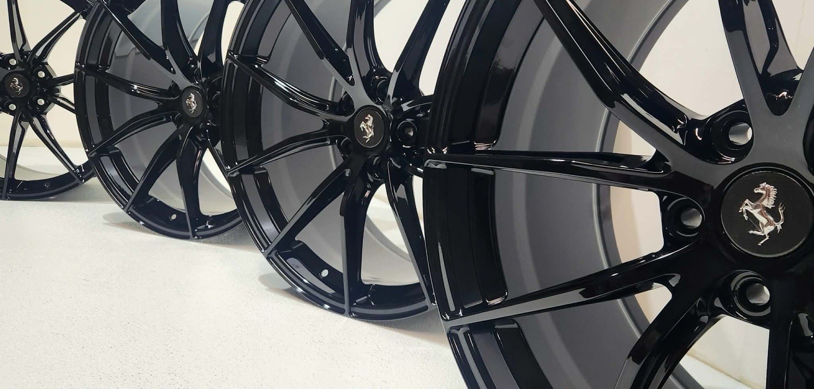 20” FERRARI 812 SUPERFAST F12 TDF SF90 RIMS WHEELS FACTORY OEM GLOSS Black  🔥🔥