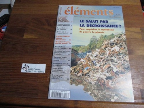 éléments, N° 119: Hiver 2005-2006 Benoist, Alain de :