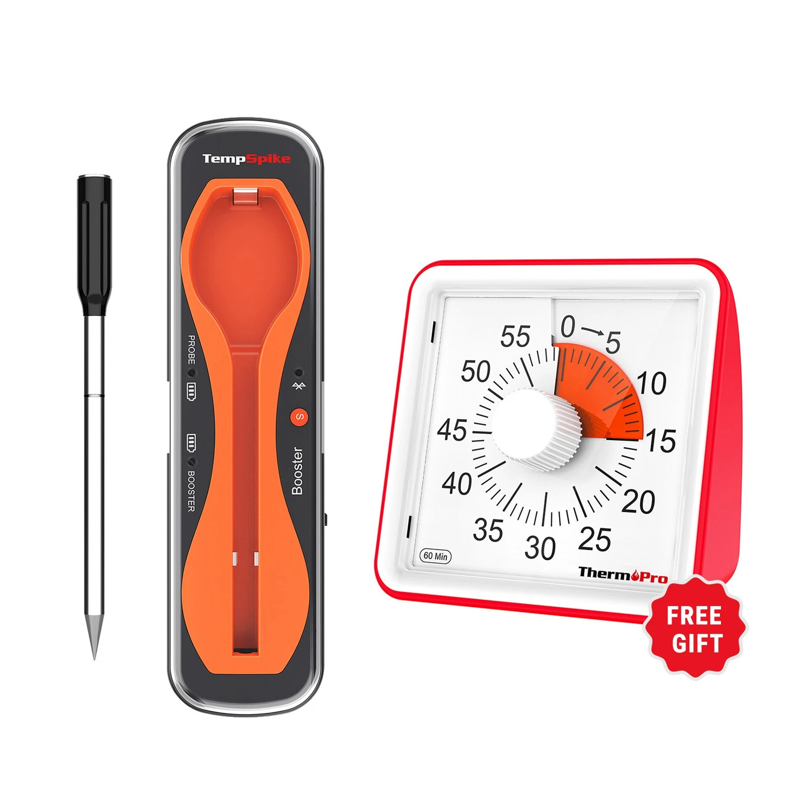 ThermoPro 500ft Wireless Smart Meat Thermometer Bluetooth +FREE Timer Gift Set
Opens in a new window