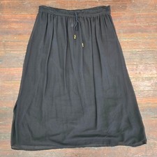 Vintage La Femme sheer flowy boho midi pull on skirt M