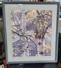 Rod Frederick “Autumn Leaves – Spotted Owl” Signed Wildlife Print (1989)