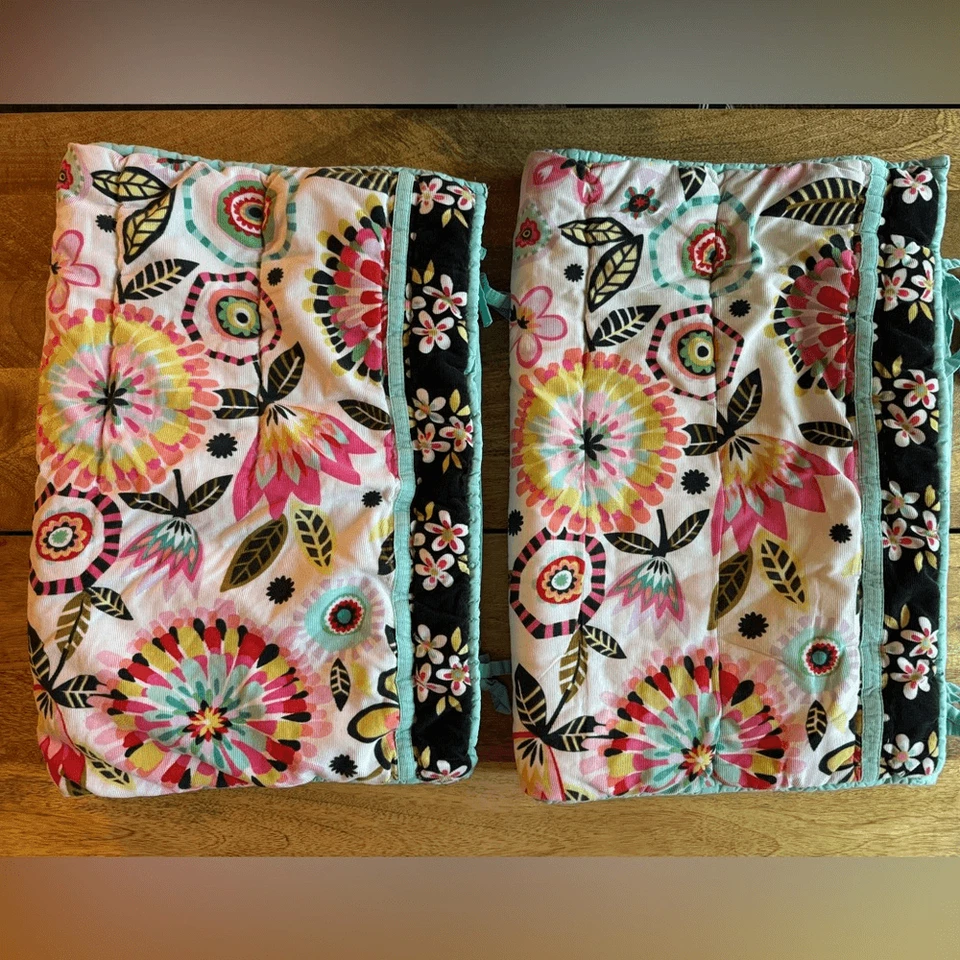 Pottery Barn PB Teen Set de 2 Groovy Floral Bella Shams Terciopelo Suave Funky Foto 2 de 4