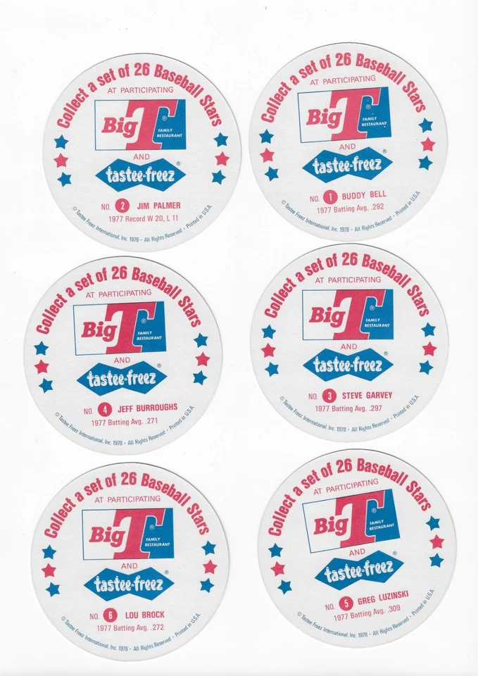 1977-78 Big T Tastee Freez Complete Set Carew, Brett, Brock, Yas, Seaver & more! - Image 2 of 4