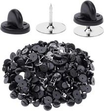 400pcs PVC Rubber Pin Backs Heliltd Butterfly Clutch Pins Tie Tacks Blank Pins