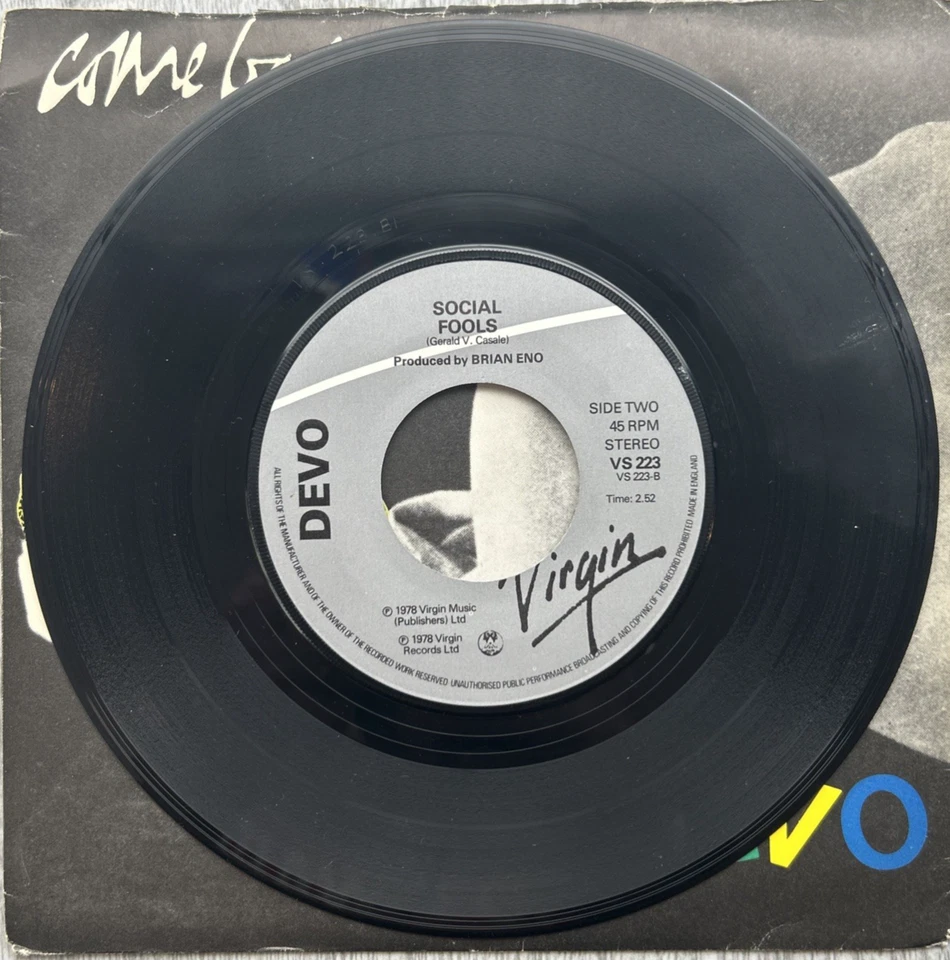 DEVO "Come Back Jonee" 1978 45rpm 7" Single Virgin ‎– VS 223 Foto 4 de 4