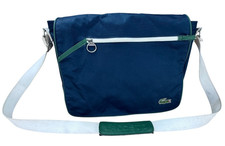 Vintage Lacoste Retro Messenger Laptop Bag   Green  Blue Satchel