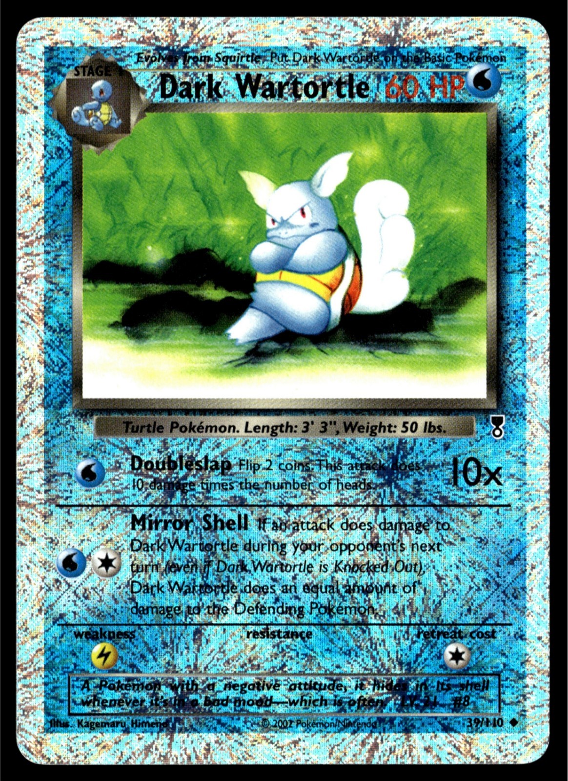 ✅ Dark Wartortle 39/110 Legendary Collection Reverse Holo WOTC 2002 NM ✅ 2BQ ✅