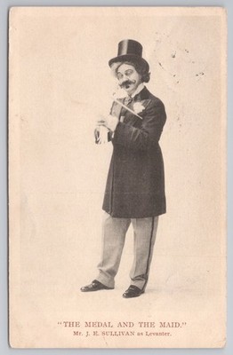 um 1902 Schauspieler J.E. Sullivan als Levanter in Die Medaille und die Magd Postkarte