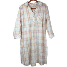 Foxcroft NYC Delaney Crinkle Plaid Shirtdress Plus Size 20W NWT Pastel Spring