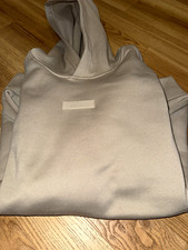 Essentials Men's Tan Solid Pullover Hooded Hoodie L Long Sleeve