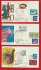 JAPAN - 3   FDCs WITH INSERTS - SEE SCAN