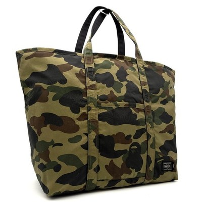A Bathing Ape Porter Collaboration Camouflage Camo Tote Bag A4 Used TETT-0