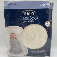 HALO SleepSack Swaddle 3-Way Adjustable Sz Small 3-6 months TOG 1.5 100 Cotton