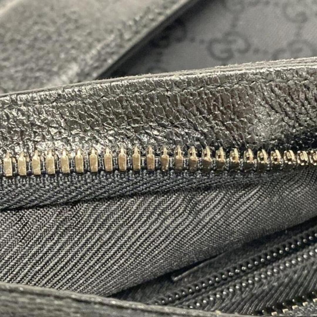 GUCCI GG Pattern Shoulder Bag Black Leather Used, 25.5x26cm, 122793 thumbnail 2