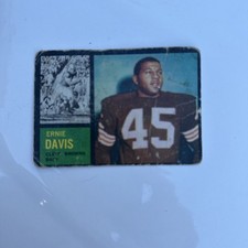 Topps 1962 Ernie Davis Rookie #36 Cleveland Browns Football Card. rookie card picture