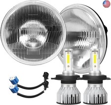 H4/9003 LED Headlight Bulbs  7 Inch H6024 Glass Round LED Headlight