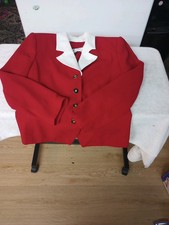 Le Suits Petite Red And White Women's Blazer Sz 8P Nice Wmb