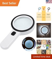 Lighted Magnifier for Seniors 3X Magnification 12 LED for Enhanced Clarity