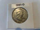1961- D Franklin half dollar 90% silver very clean Free shipping