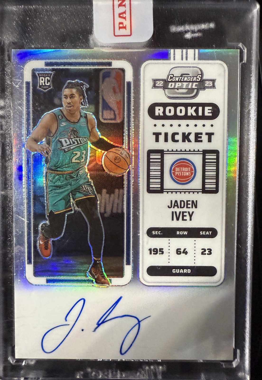 2022-23 Contenders Optic Jaden Ivey Silver Rookie Ticket  RC Auto #139 Pistons