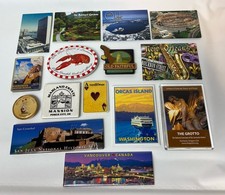 Lot Of 15 Assorted Souvenir Travel States USA Euro Canada Fridge Magnets Tourism