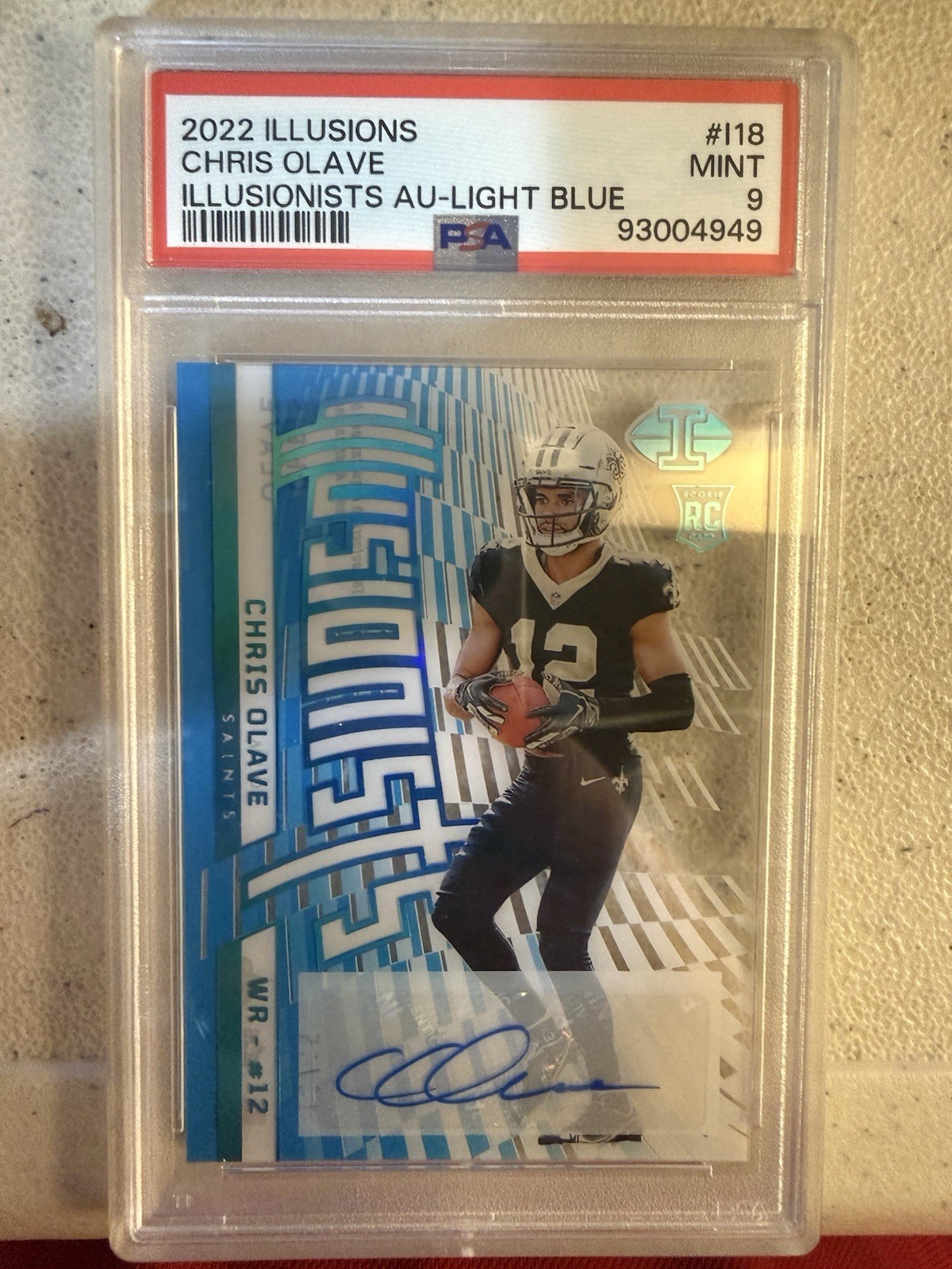 Chris Olave Panini Illusions Illusionists Autographs #I18 Light Blue