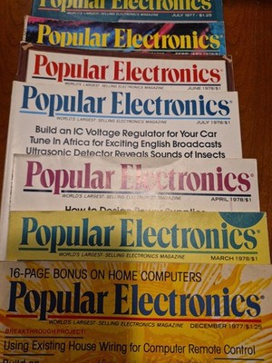 9 Popular Electronics 1977 To 1978  Original Issues! W 3 RADIO ELECTRONICS 1977