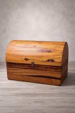 Solid Wood Storage Chest Trunk – Heavy – Excellent Condition - Dome top.