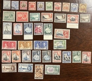 Bermuda Stamps 1865-1949 Victoria Ships George V George VI Coronation Set Peace