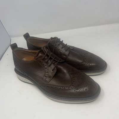 ECCO Men's ST.1 Hybrid Wingtip Derby leather shoes cocoa brown size 8-8.5