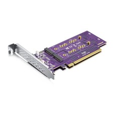PCIe 3.0 to NVMe 4 Port M.2 M Key SSD Adapter Card Expansion PCIe X16 Slot