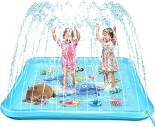 67 Inch Splash Pad For Toddlers Outdoor Sprinkler Inflatable Water Play Mat Toy