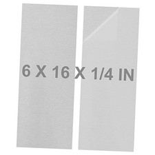 Pack 6061 T651 Aluminum Sheet Metal 6 x 16 x 1/4 6MM Inch Thick 6"x16"x1/4" 2