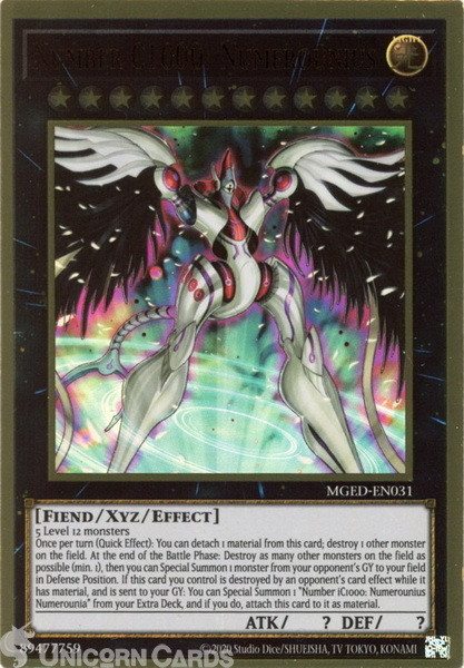 MGED-EN031 Number C1000: Numerounius Premium Gold Rare UNL Edition Mint YuGiOh C
