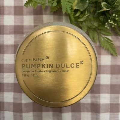 Capri BLUE Pumpkin Dulce 19 oz. Fragranced Candle Glam Champagne