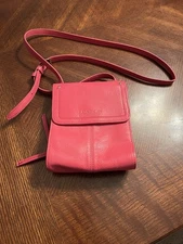 American Leather Co. Brown  Tooled Leather Kansas Crossbody Bag NWOT