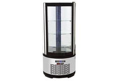 GGM Gastro Tisch-Panoramavitrine - 100 Liter - 480mm - 3 Ablagen - Schwarz