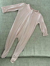 Kyte Baby Bamboo Footed Zip Sleeper Long Sleeve Solid 3-6 Months Pink